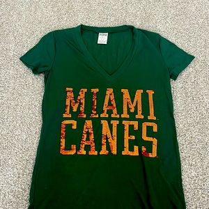 Pink miami canes tee shirt s/p